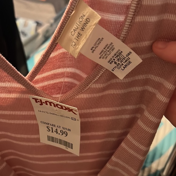 Caution To The Wind Pink and White Dress - Picture 6 of 6